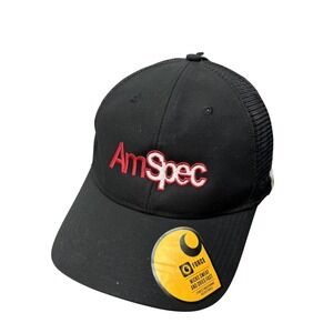 Carhartt  Mens Black Hat /Cap Snap. One Size Black Stylish Mesh With Logo